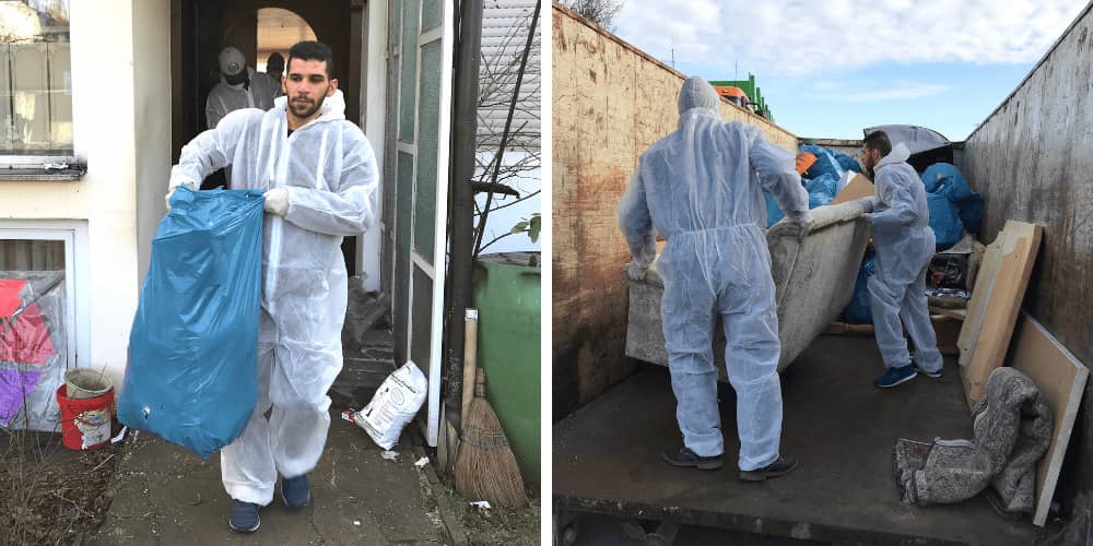 Einsatz unseres Teams bei der Reinigung stark verschmutzter Wohnung in Ditzingen