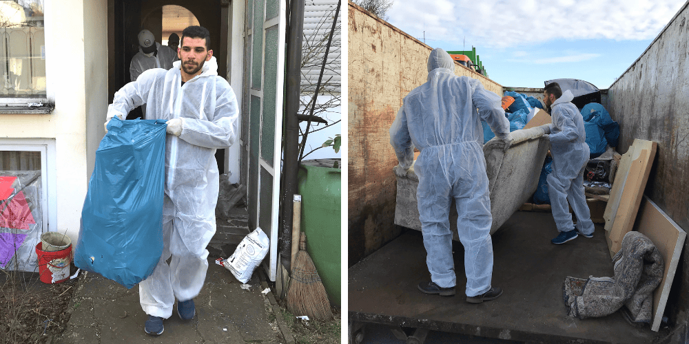 Diskreter Einsatz unserer Reinigungsprofis bei einer Messie-Wohnung in Weinheim