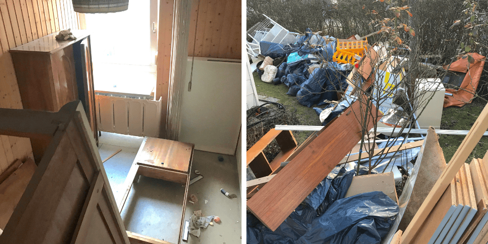 Diskreter Einsatz unserer Reinigungsprofis bei einer Messie-Wohnung in Weinheim