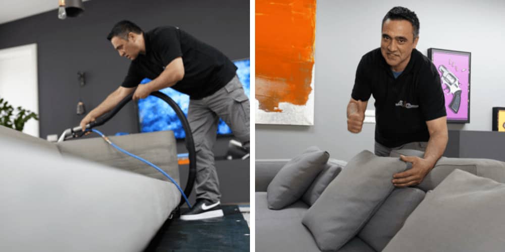 Einsatz unseres Teams bei der Couchreinigung in Worth