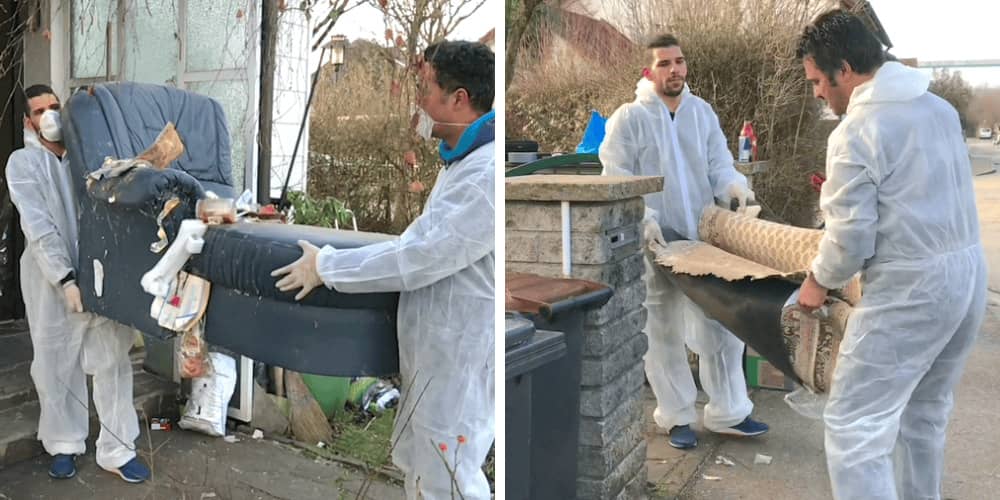 Einsatz unseres Teams bei der Reinigung stark verschmutzter Wohnung in Ditzingen