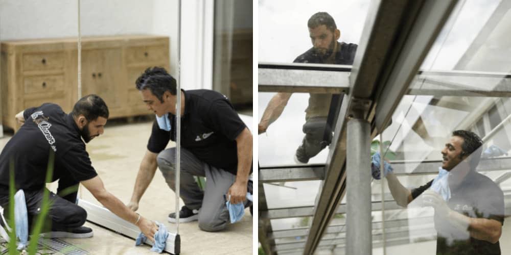 Einsatz unseres Teams beim Wintergarten reinigen in Grefrath