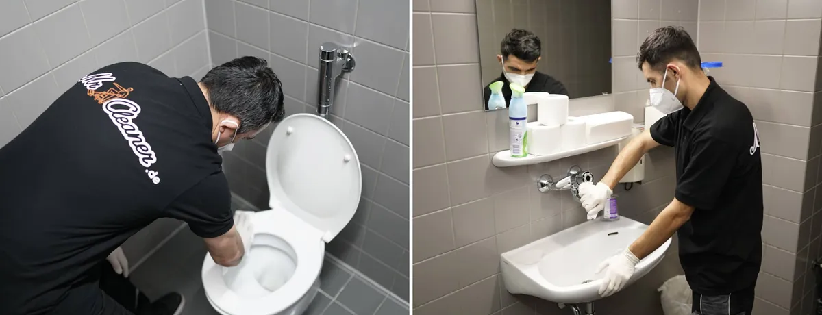 Titelbild: Grundreinigung von Badezimmer und Sanitäranlagen